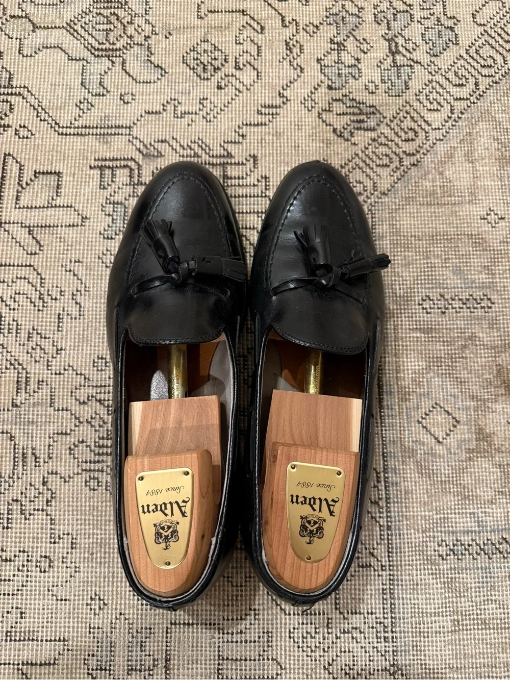 Alden Black Leather Tassel Loafers - 9.5 A/C